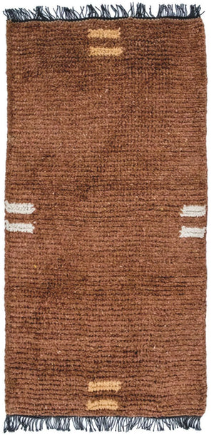 Alfombra de Nepal - 140 x 70 cm - marrón