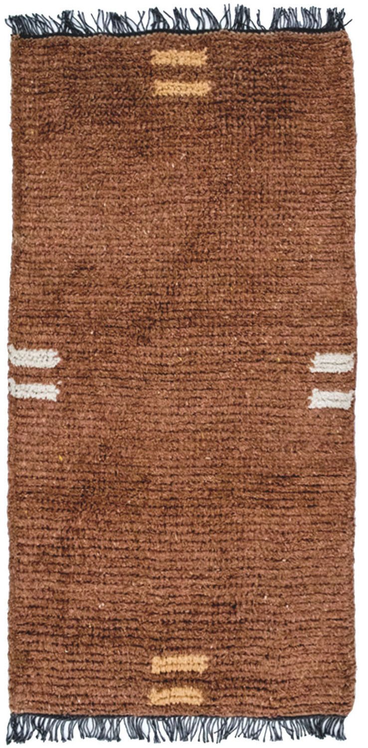 Alfombra de Nepal - 140 x 70 cm - marrón