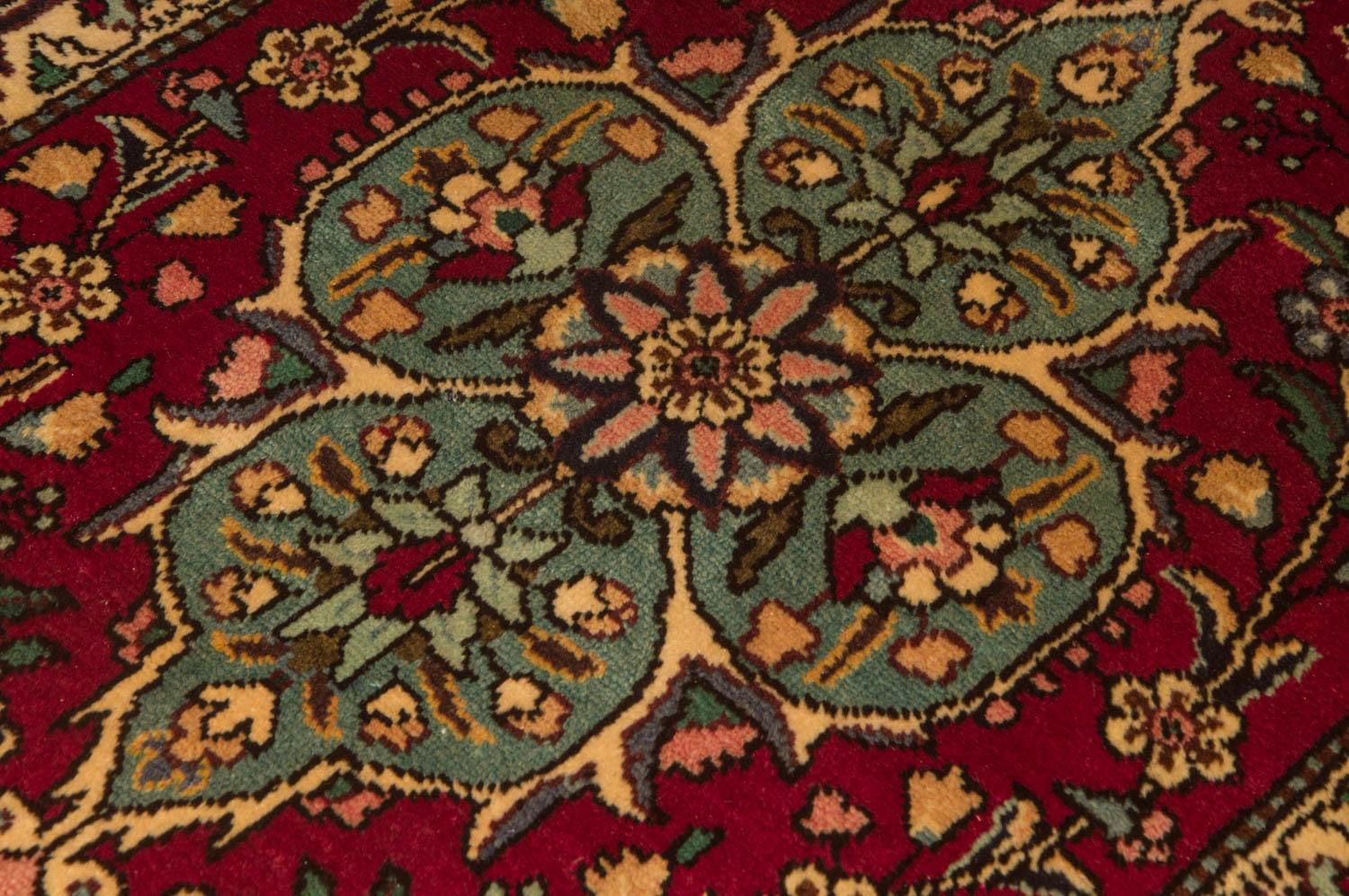 Alfombra de pasillo Alfombra persa - Tabriz - 385 x 73 cm - rojo