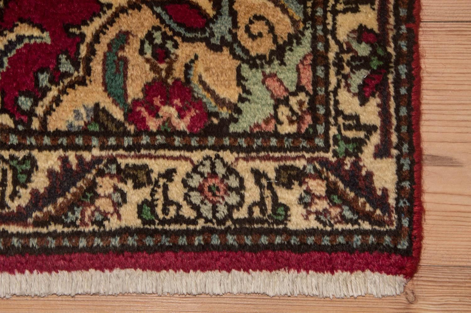 Alfombra de pasillo Alfombra persa - Tabriz - 385 x 73 cm - rojo