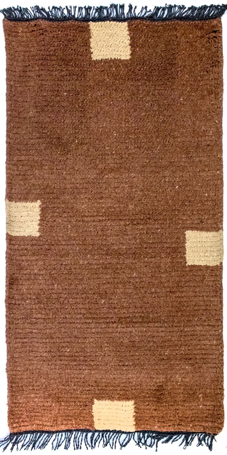 Alfombra de Nepal - 140 x 70 cm - marrón
