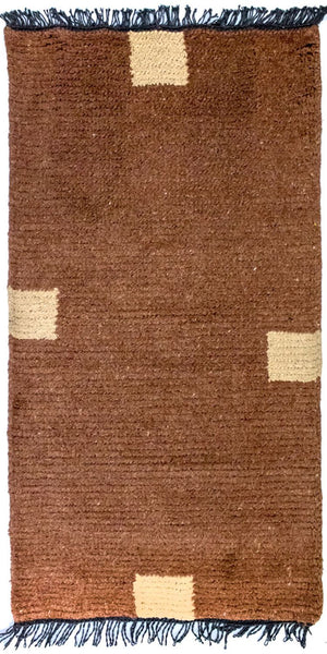 Alfombra de Nepal - 140 x 70 cm - marrón