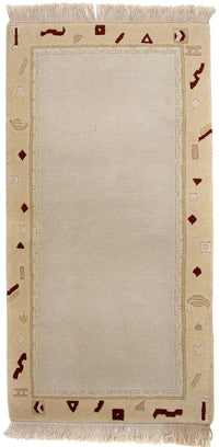 Alfombra de Nepal - 140 x 70 cm - beige