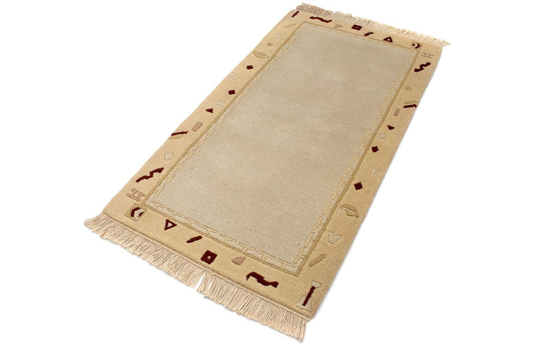 Alfombra de Nepal - 140 x 70 cm - beige
