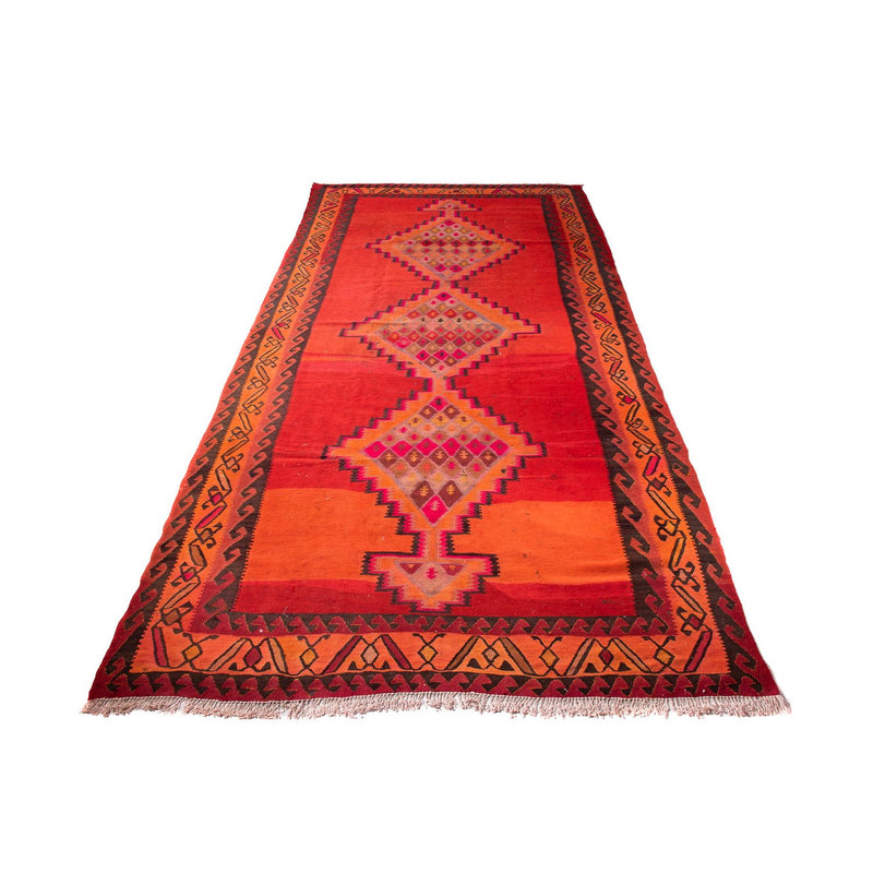 Alfombra de pasillo Alfombra Kelim - Antigua - 380 x 180 cm - multicolor