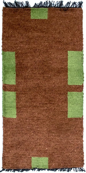 Alfombra de Nepal - 140 x 70 cm - marrón