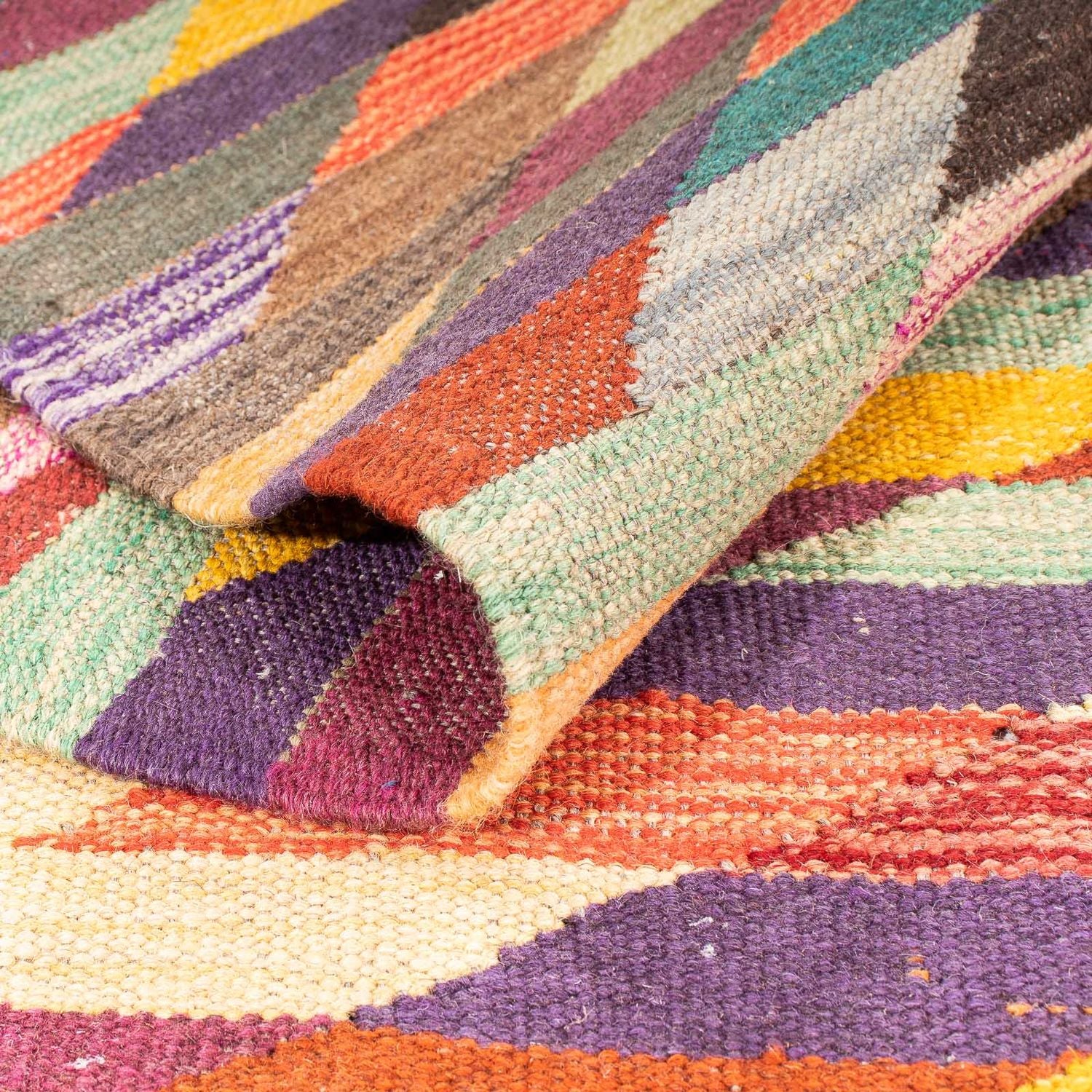 Alfombra Kelim - Tendencia - 215 x 166 cm - multicolor