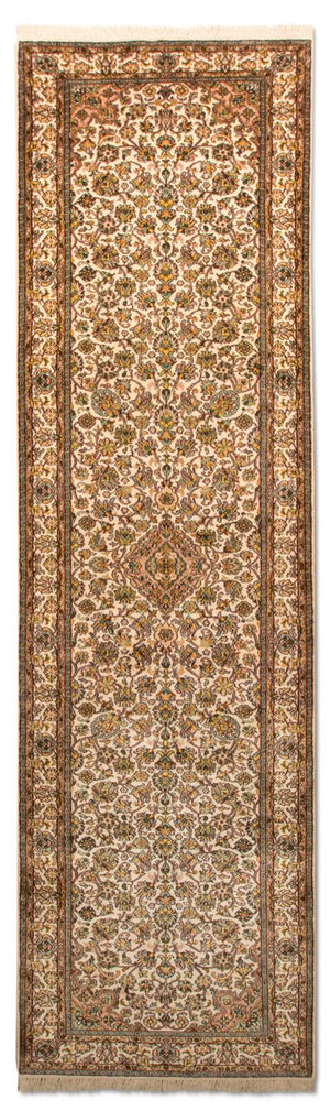 Alfombra de pasillo Alfombra de seda - Seda de Cachemira - 301 x 79 cm - multicolor