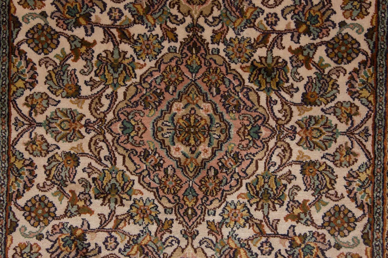 Alfombra de pasillo Alfombra de seda - Seda de Cachemira - 301 x 79 cm - multicolor