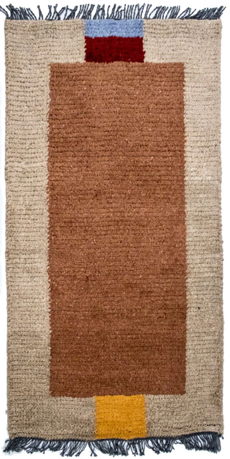 Alfombra de Nepal - 140 x 70 cm - marrón