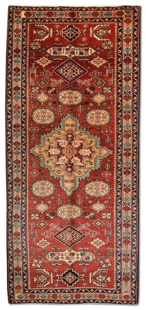 Alfombra de pasillo Alfombra persa - Nómada - 329 x 138 cm - rojo