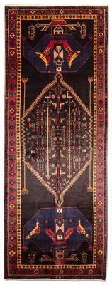 Alfombra de pasillo Alfombra persa - Nómada - 411 x 143 cm - azul oscuro