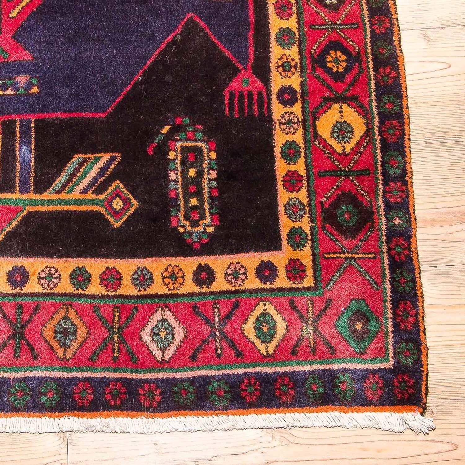Alfombra de pasillo Alfombra persa - Nómada - 411 x 143 cm - azul oscuro