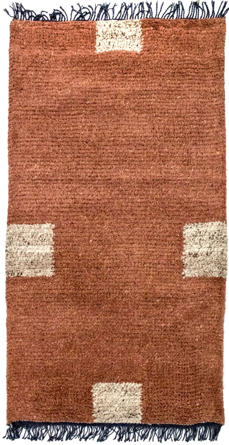 Alfombra de Nepal - 140 x 70 cm - marrón