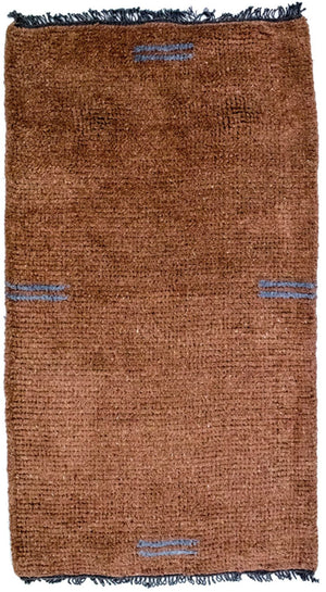 Alfombra de Nepal - 140 x 70 cm - marrón