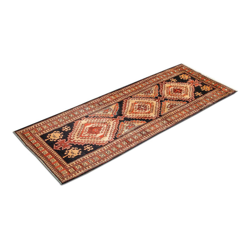 Alfombra de pasillo Alfombra persa - Nómada - 318 x 117 cm - azul oscuro