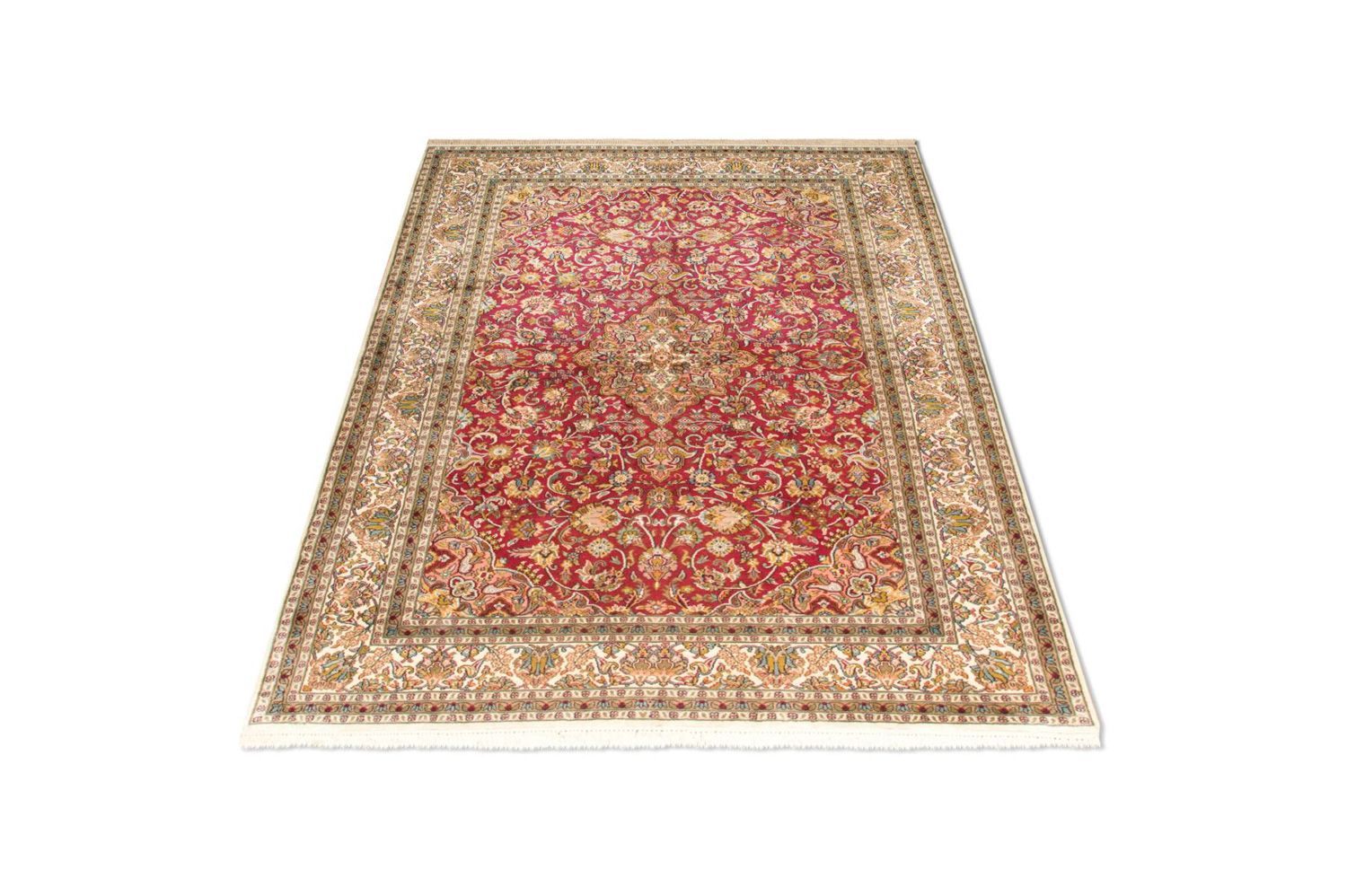 Alfombra de seda - Seda de Cachemira - 218 x 157 cm - rojo
