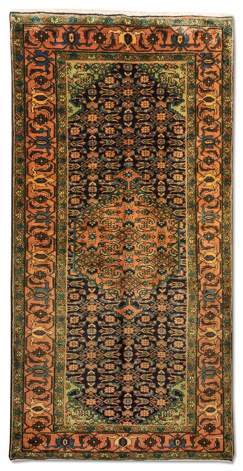 Alfombra de pasillo Alfombra persa - Nómada - 284 x 143 cm - azul oscuro