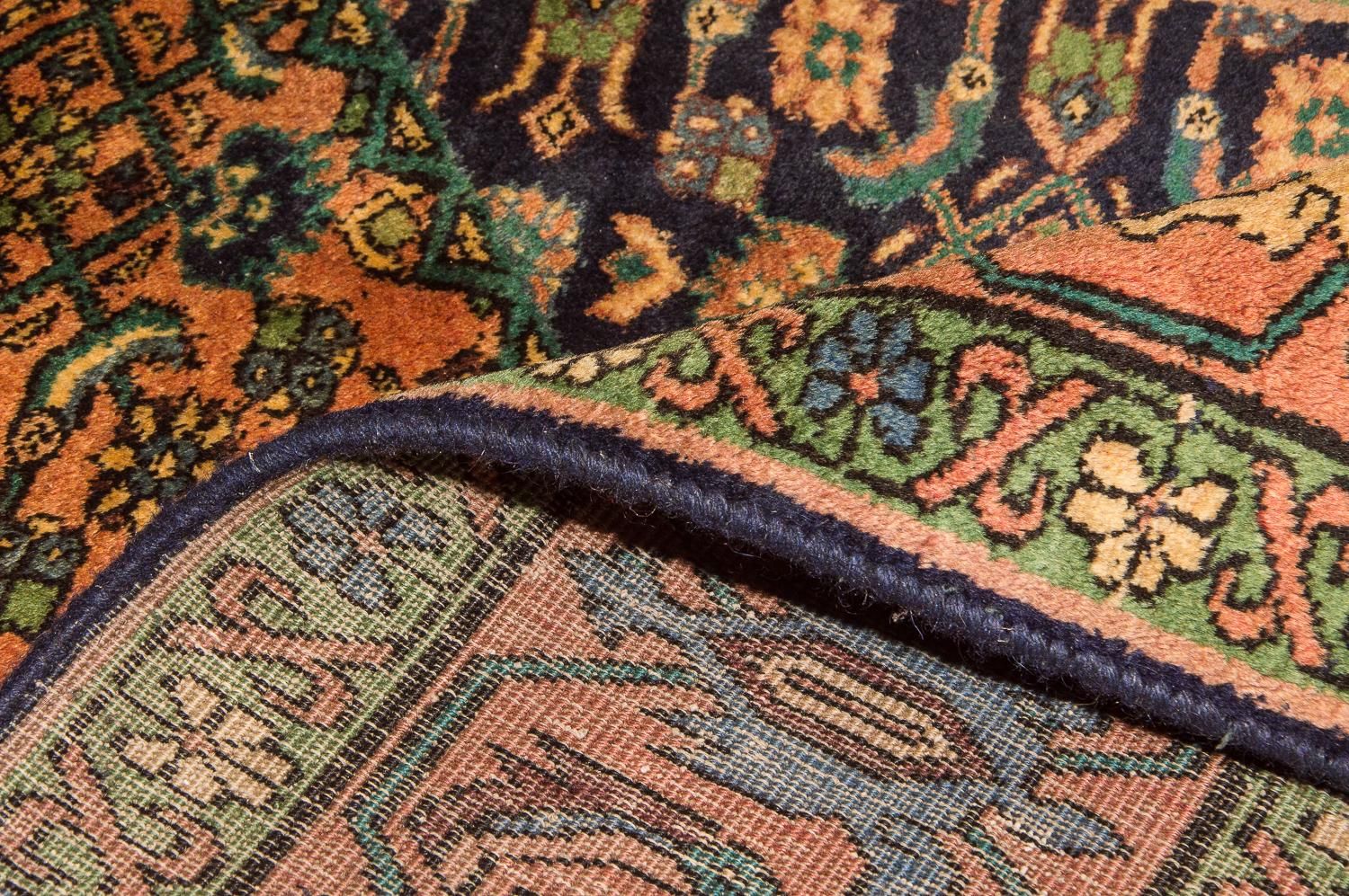 Alfombra de pasillo Alfombra persa - Nómada - 284 x 143 cm - azul oscuro