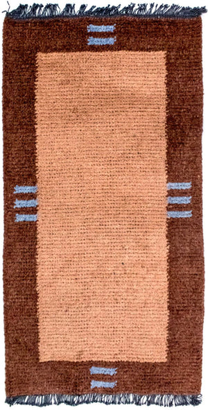 Alfombra de Nepal - 140 x 70 cm - marrón