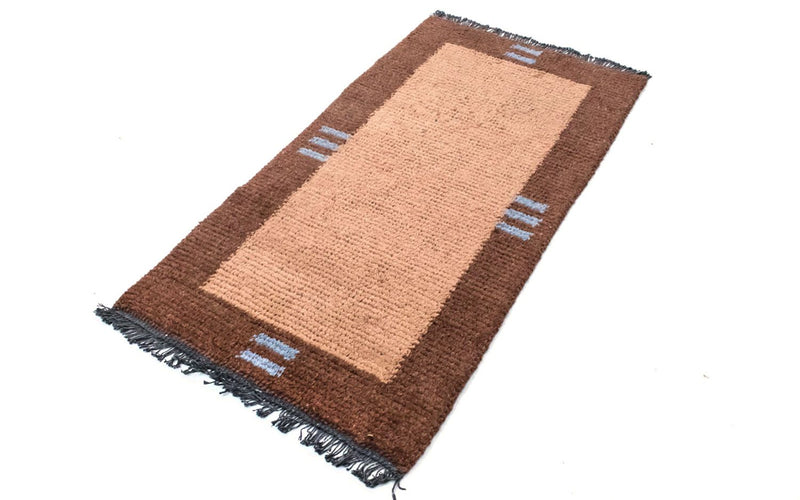 Alfombra de Nepal - 140 x 70 cm - marrón