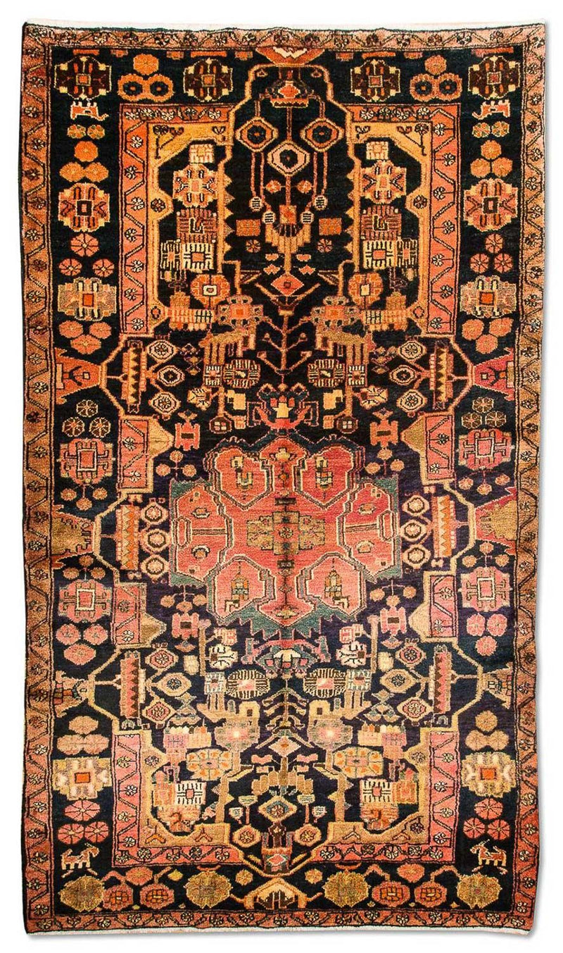 Alfombra persa - Nómada - 306 x 158 cm - azul oscuro