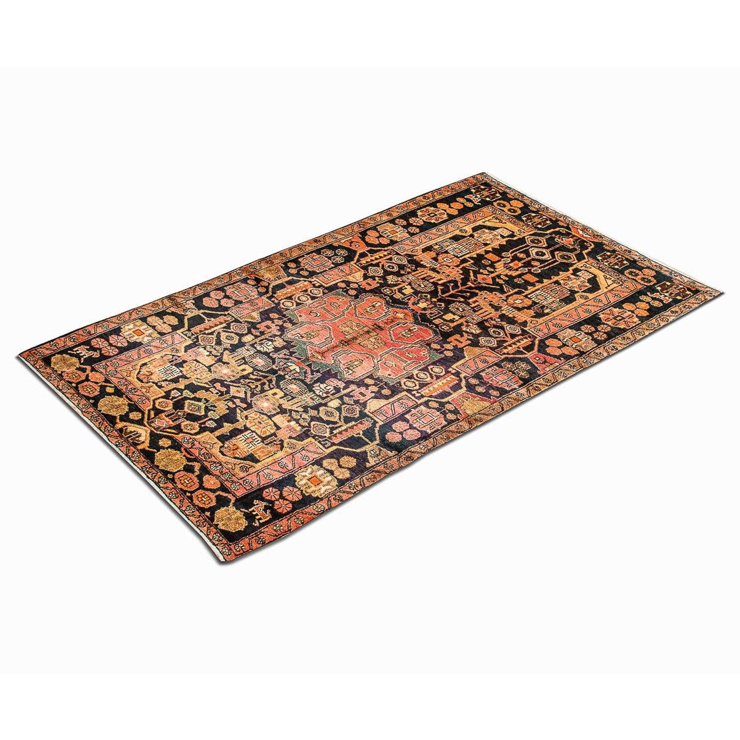Alfombra persa - Nómada - 306 x 158 cm - azul oscuro