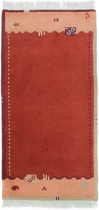 Alfombra de Nepal - 140 x 70 cm - naranja