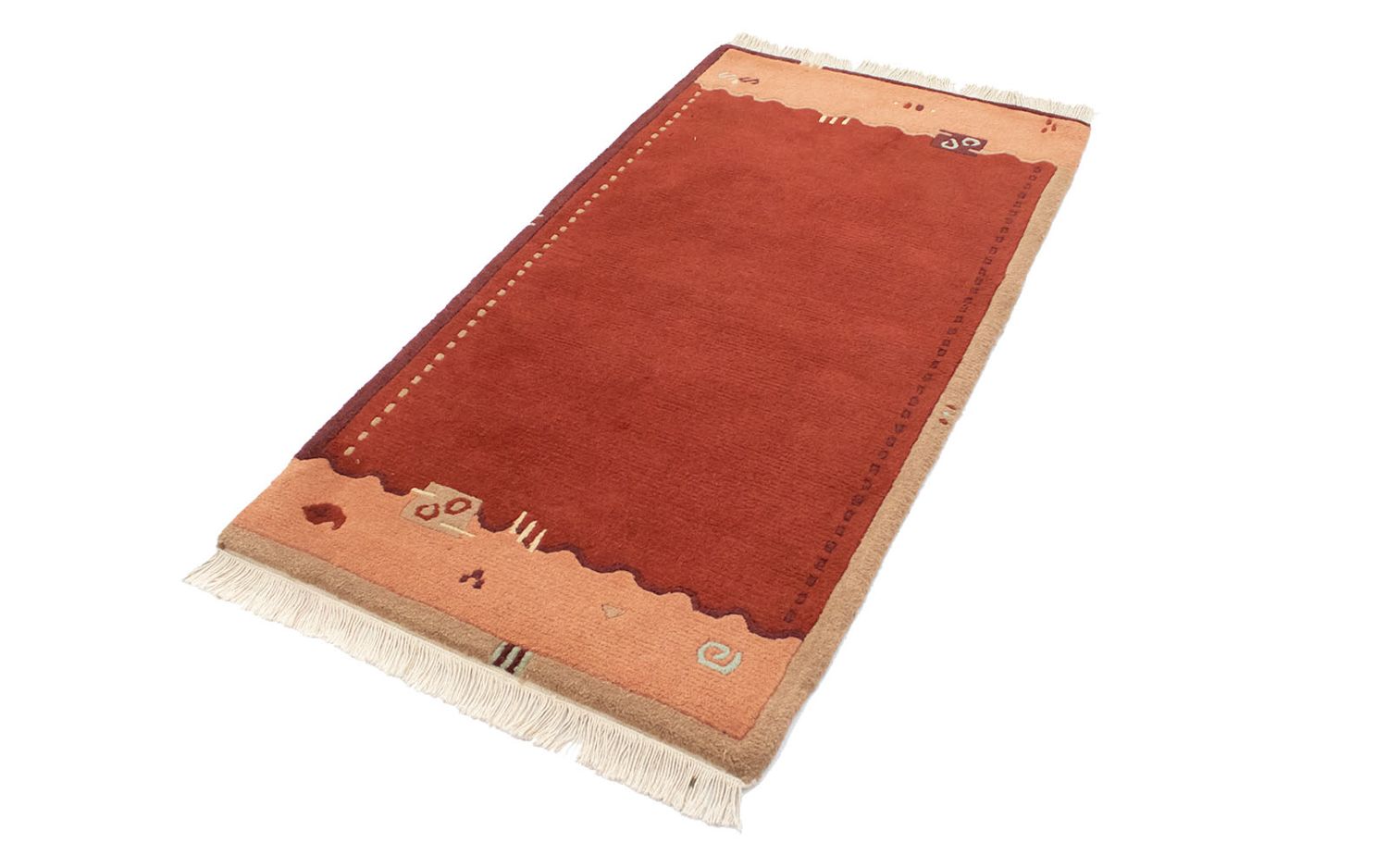 Alfombra de Nepal - 140 x 70 cm - naranja