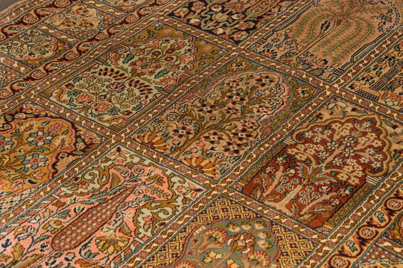 Alfombra de seda - Seda de Cachemira - 184 x 124 cm - multicolor