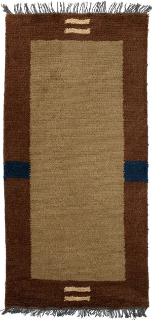 Alfombra de Nepal - 140 x 70 cm - marrón