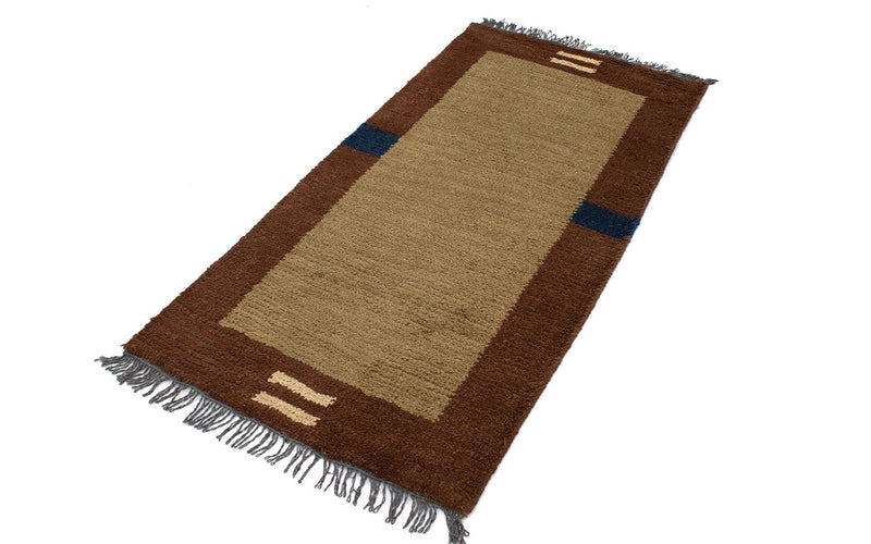 Alfombra de Nepal - 140 x 70 cm - marrón