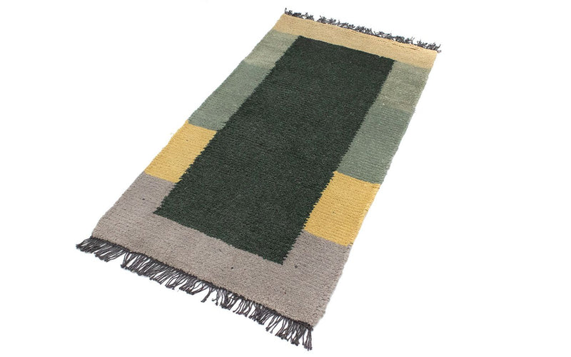 Alfombra de Nepal - 140 x 70 cm - verde