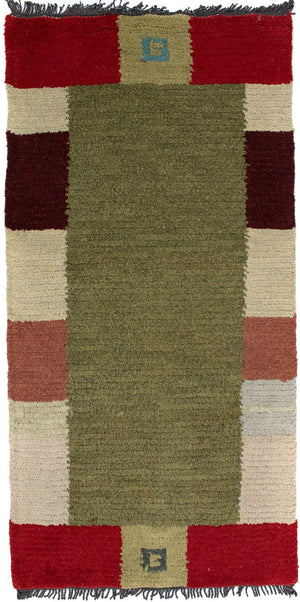 Alfombra de Nepal - 140 x 70 cm - verde