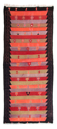 Alfombra de pasillo Alfombra Kelim - Antigua - 330 x 135 cm - multicolor