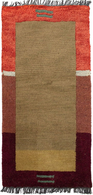 Alfombra de Nepal - 140 x 70 cm - marrón