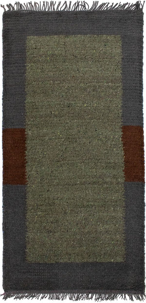 Alfombra de Nepal - 140 x 70 cm - gris
