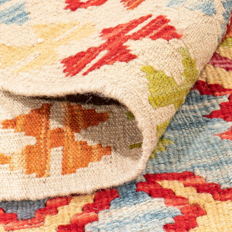 Alfombra Kelim - Splash - 199 x 156 cm - multicolor