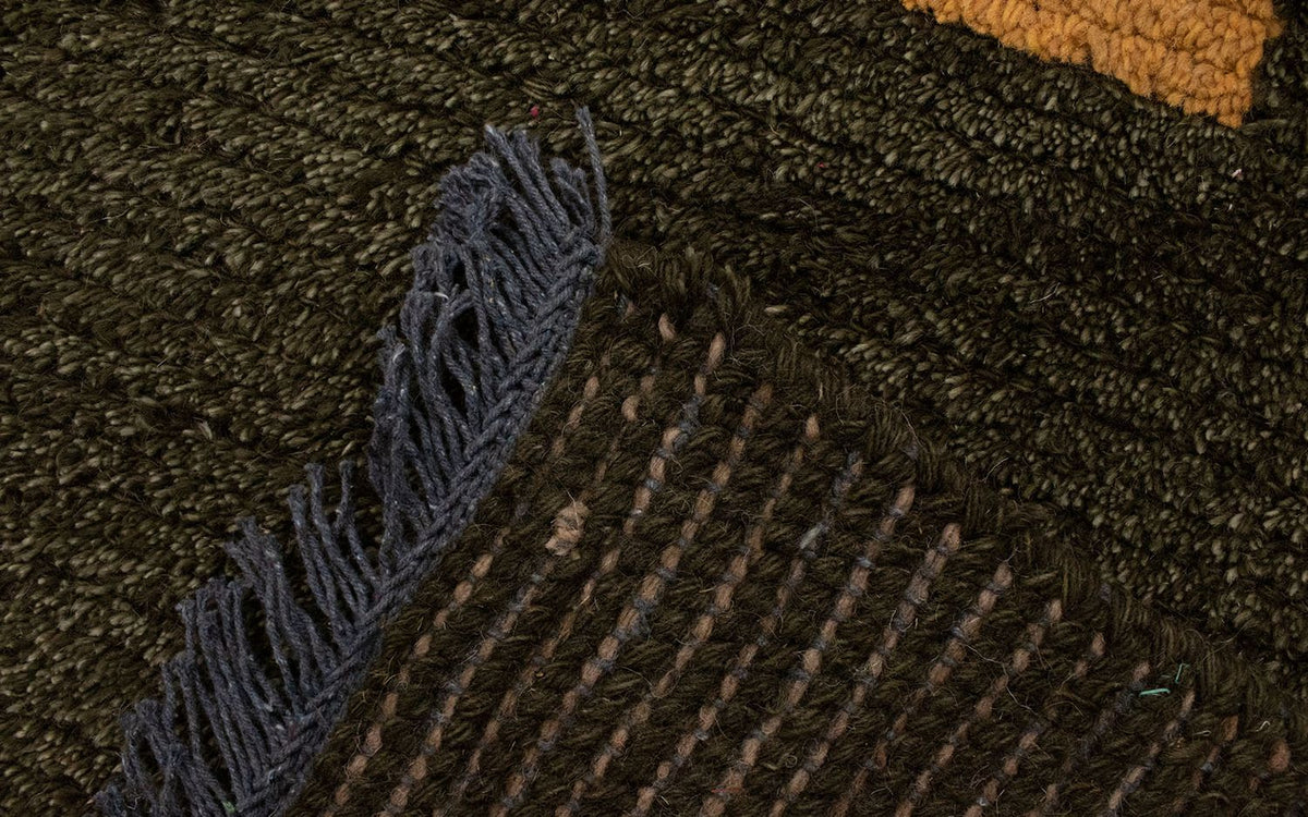 Alfombra de Nepal - 140 x 70 cm - verde oscuro