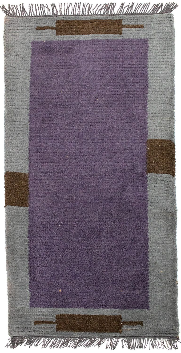 Alfombra de Nepal - 140 x 70 cm - púrpura