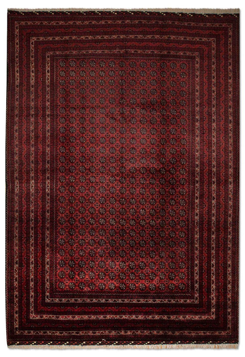 Alfombra afgana - Bukhara - 299 x 195 cm - rojo
