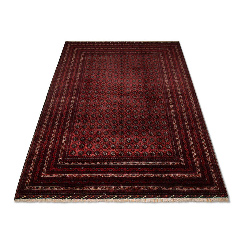 Alfombra afgana - Bukhara - 299 x 195 cm - rojo