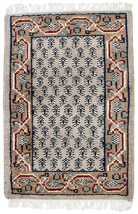 Alfombra oriental - 90 x 60 cm - beige