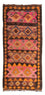 Alfombra de pasillo Alfombra Kelim - Antigua - 260 x 120 cm - multicolor