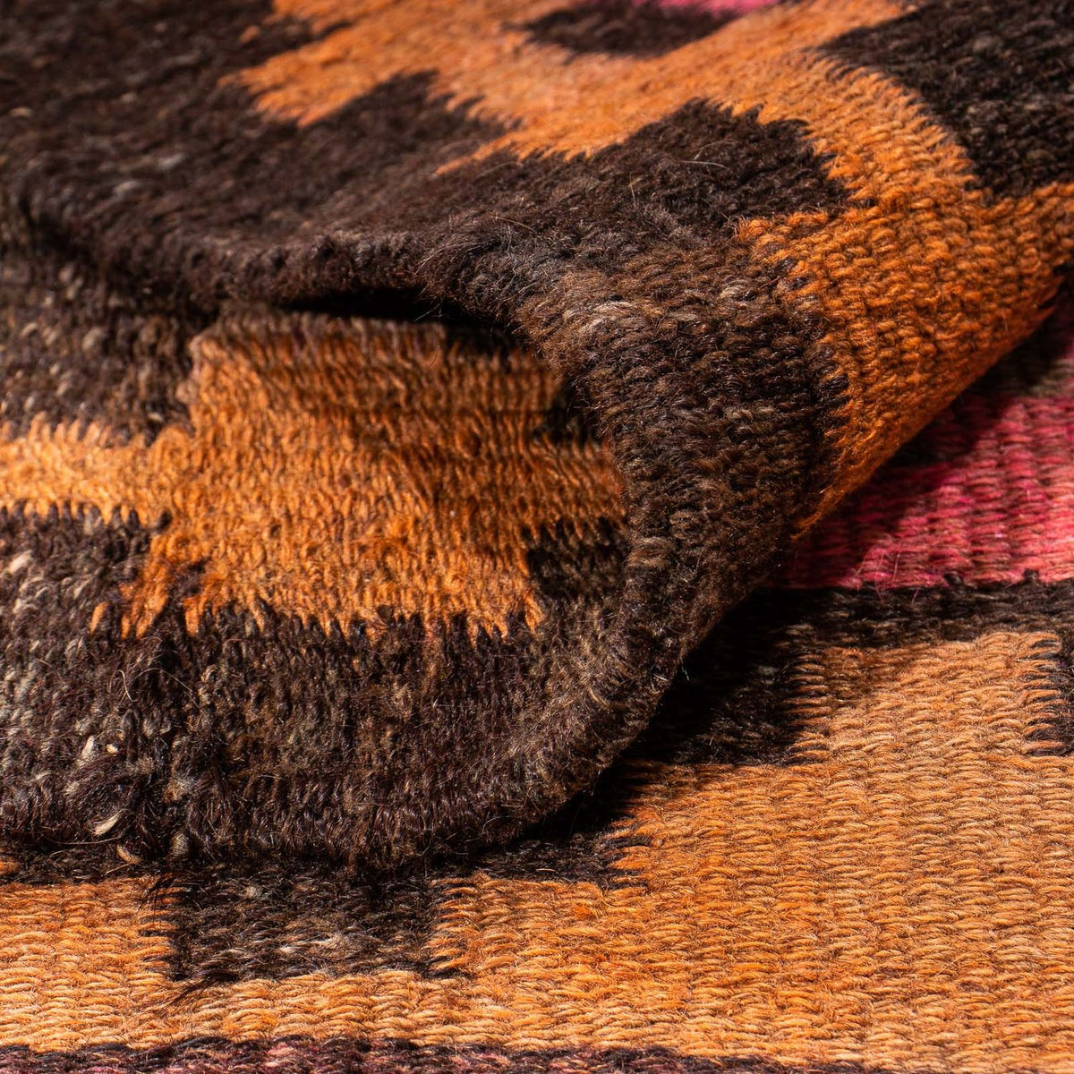 Alfombra de pasillo Alfombra Kelim - Antigua - 260 x 120 cm - multicolor