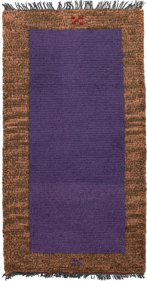Alfombra de Nepal - 140 x 70 cm - púrpura
