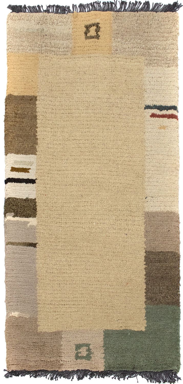 Alfombra de Nepal - 140 x 70 cm - marrón claro
