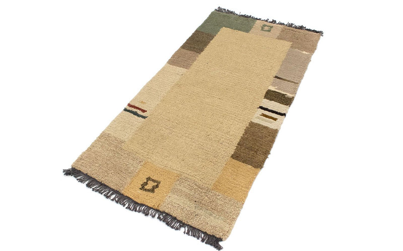 Alfombra de Nepal - 140 x 70 cm - marrón claro