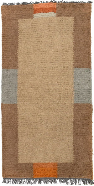 Alfombra de Nepal - 140 x 70 cm - marrón claro