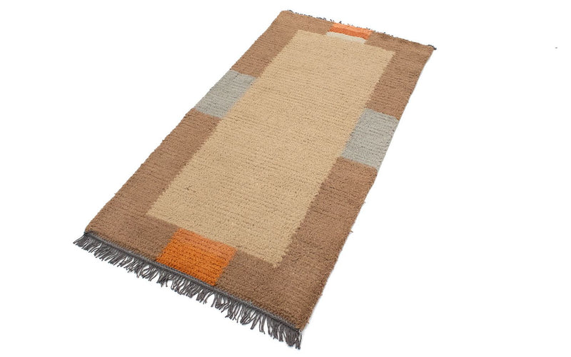 Alfombra de Nepal - 140 x 70 cm - marrón claro